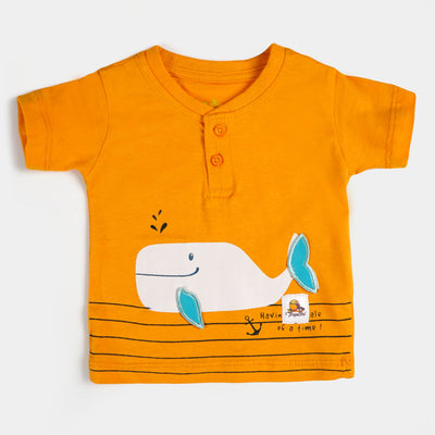 Infant Boys T-Shirt Whale - Citrus