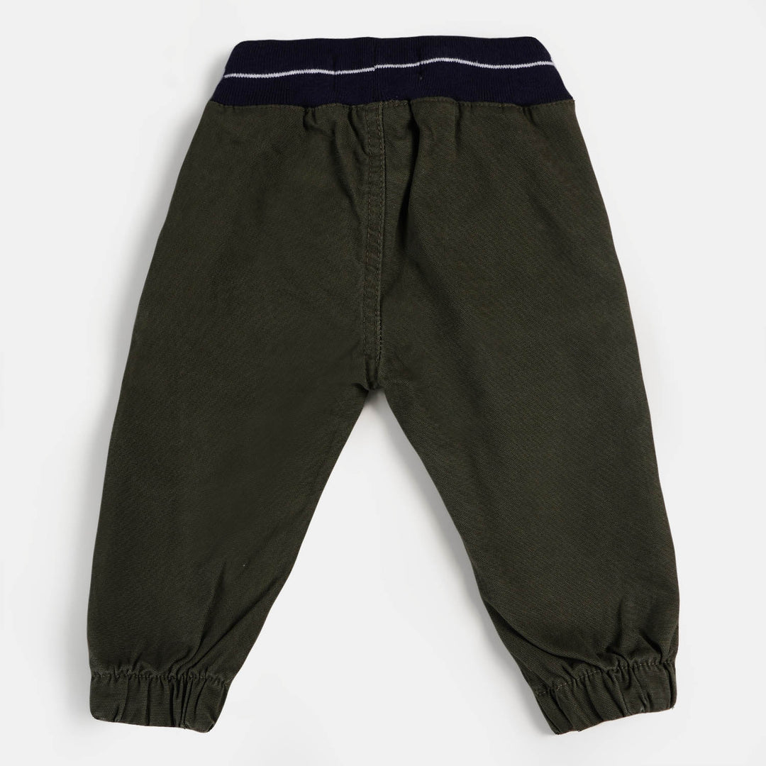 Infant Boys Cotton Pant | Green