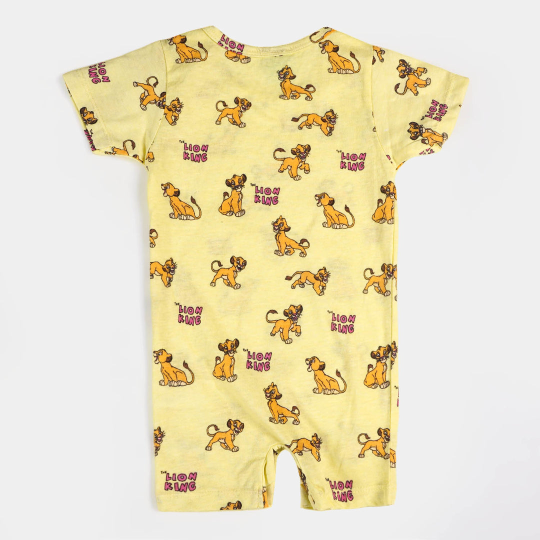 Infant Cotton Romper Lion King - Cream