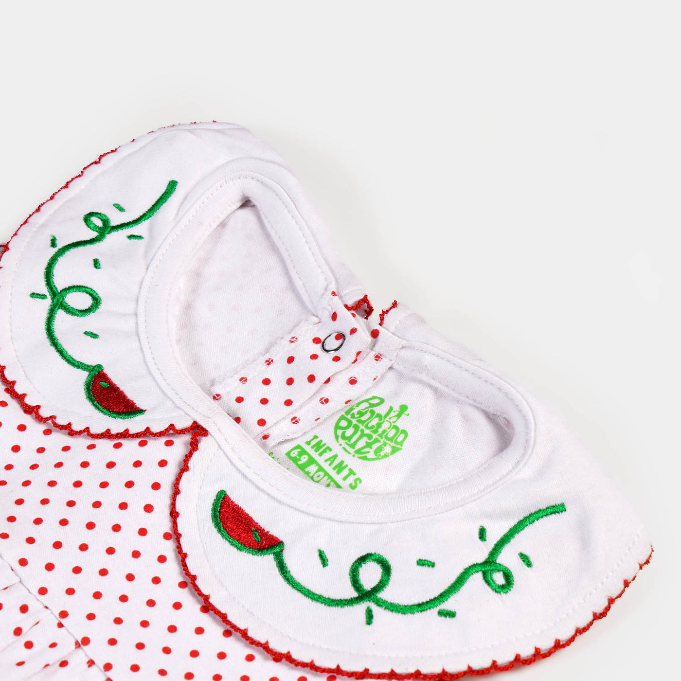 Infant Girls Knitted Romper Watermelon - White