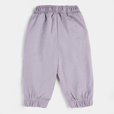 Infant Girls Terry Pajama Kitty - Purple