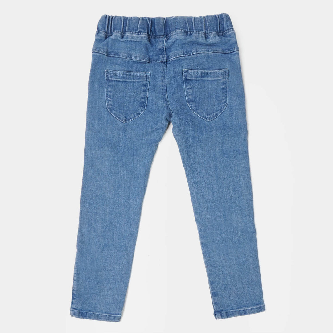 Girls Denim Jegging Stars - Mid Blue