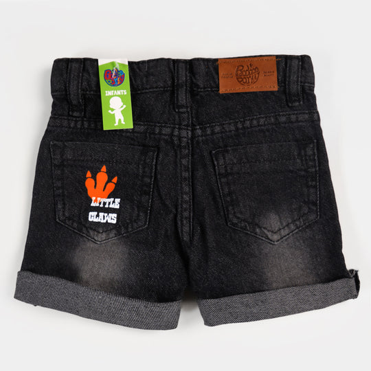 Infant Boys Denim Short Little Claws | CHARCOAL