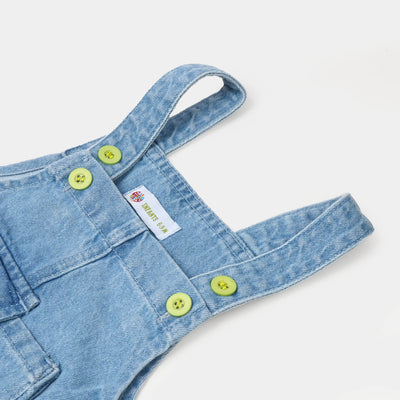 Infant Boys Denim Over All Dungaree Awesome - Ice Blue