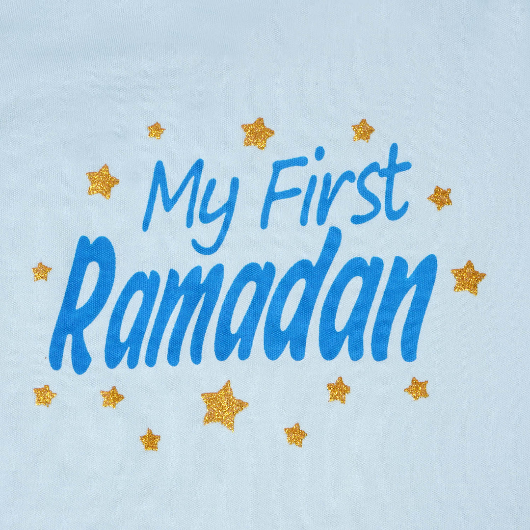 Infant Unisex Cotton Romper First Ramadan - Blue