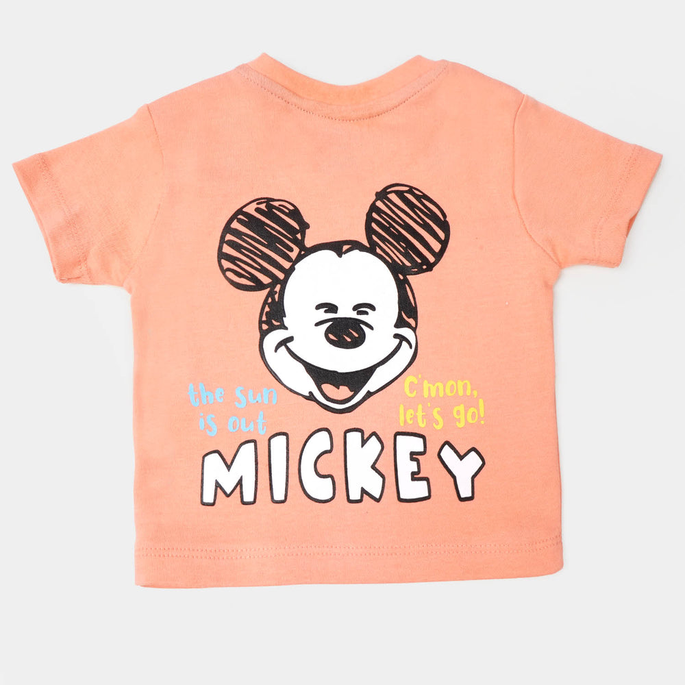 Infant Boys Cotton 2Pcs Suit Character - Pink