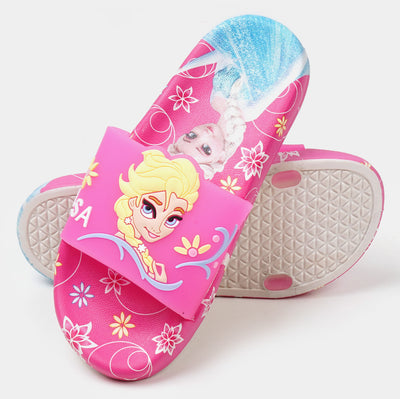 Girls Character Slipper - Hot Pink