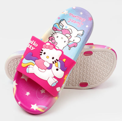 Girls Character Slipper - Hot pink