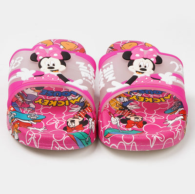 Girls Character Slipper - Hot Pink