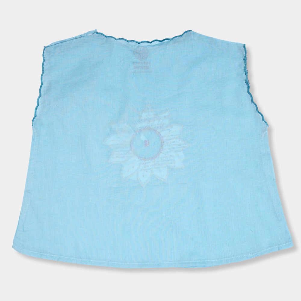 Infant Cotton Jhabla Emb  - Blue