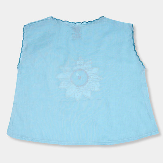 Infant Cotton Jhabla Emb  - Blue