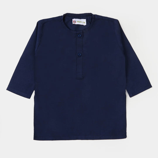 Infant Boys Basic Kurta - Navy Blue