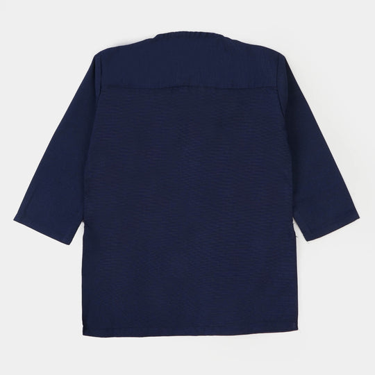 Infant Boys Basic Kurta - Navy Blue