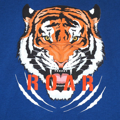 Boys Cotton Sando Tiger - Navy