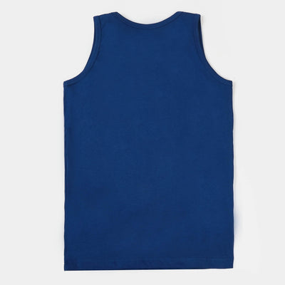 Boys Cotton Sando Tiger - Navy