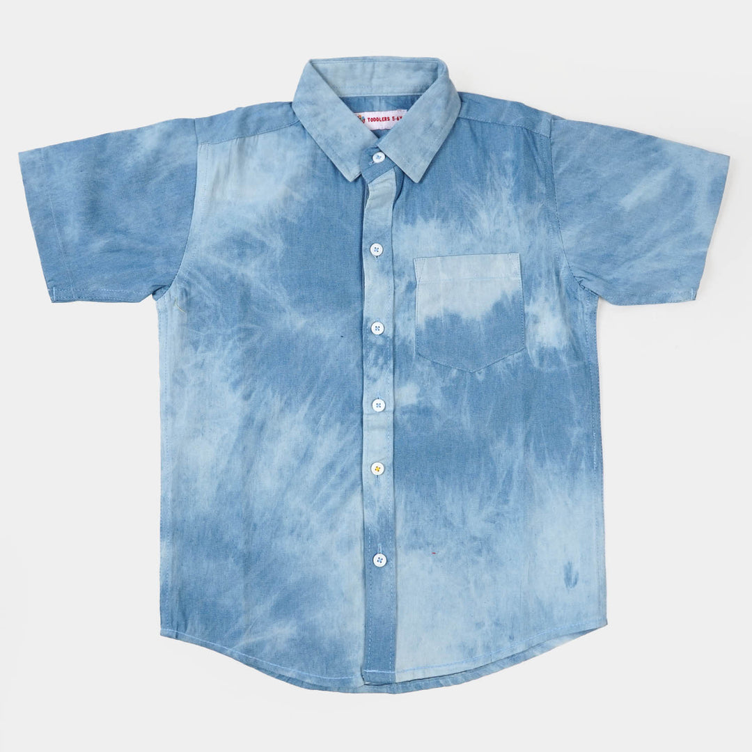Boys Denim Basic Shirt - Light Blue
