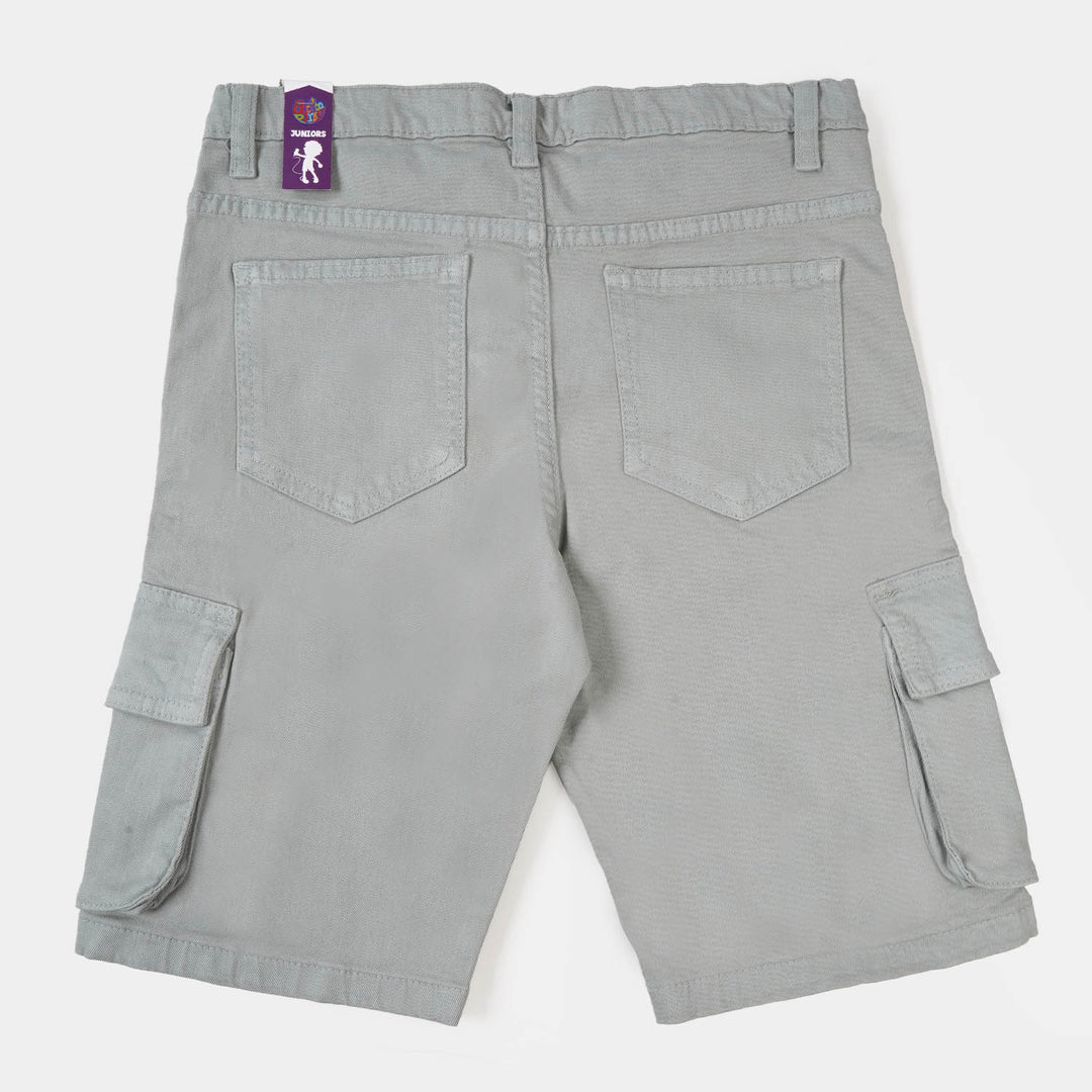 Boys Cotton Short Feel The Vibe - GREY