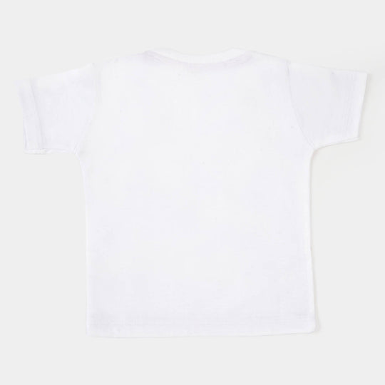 Infant Girls Cotton Night Suit Doughnut - White