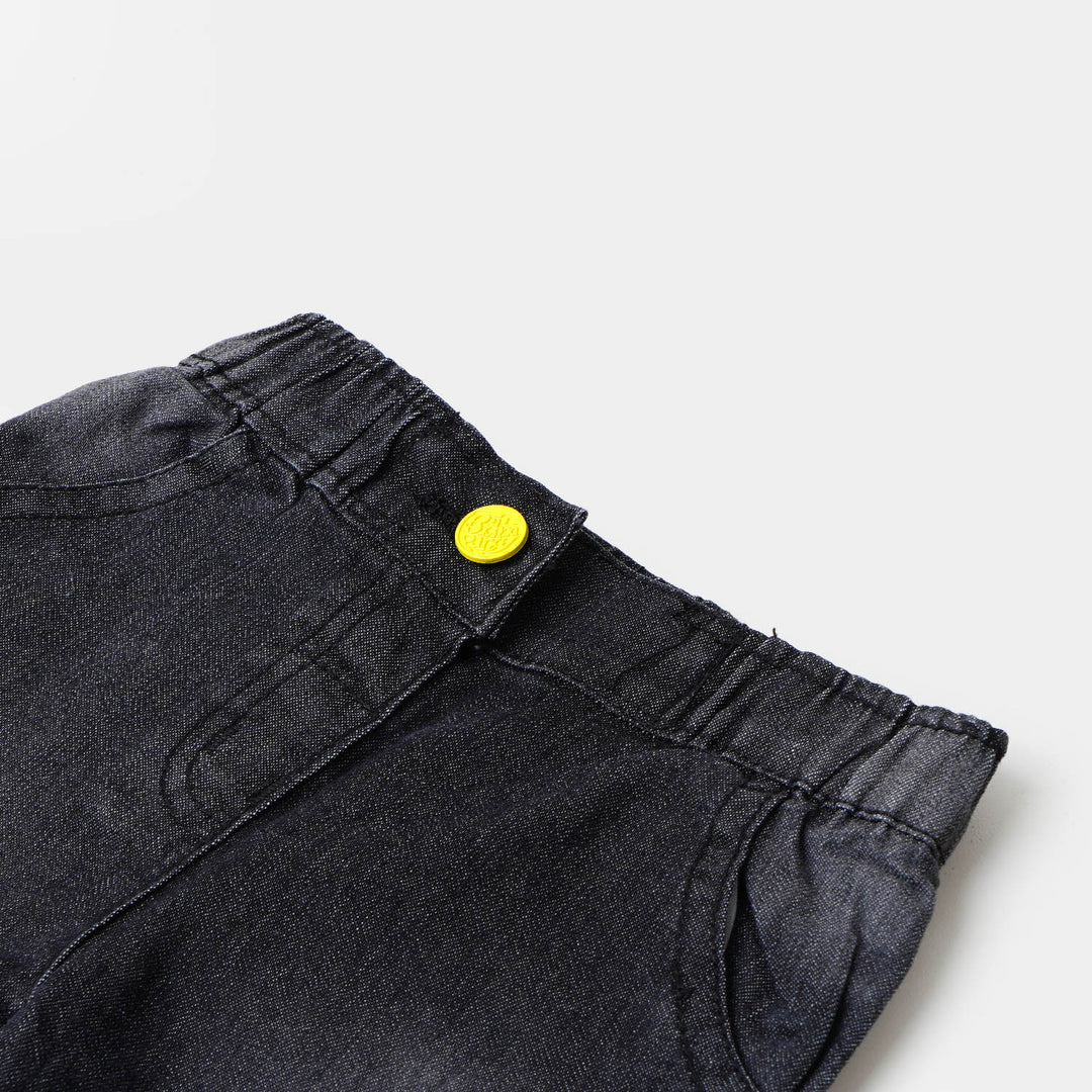 Infant Girls Pant Denim Character - BLACK