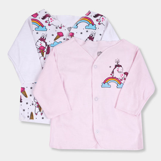 Infant Girls Waist 2 Pcs Set E-C - Pink/White