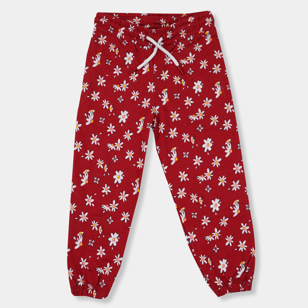 Girls Pajama Flower - Red