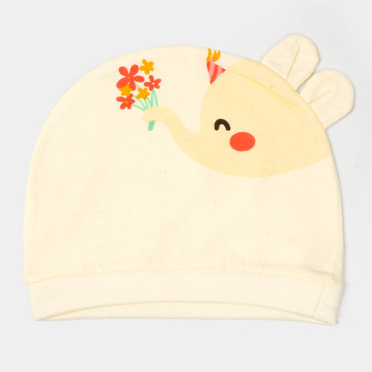 Baby Cap Elephant 6M+ | Cream