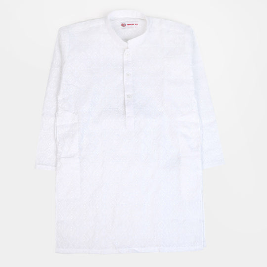 Boys Chicken Kurta - White