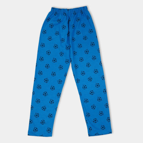 Boys Knitted Night Wear Soccer Coach - Blue