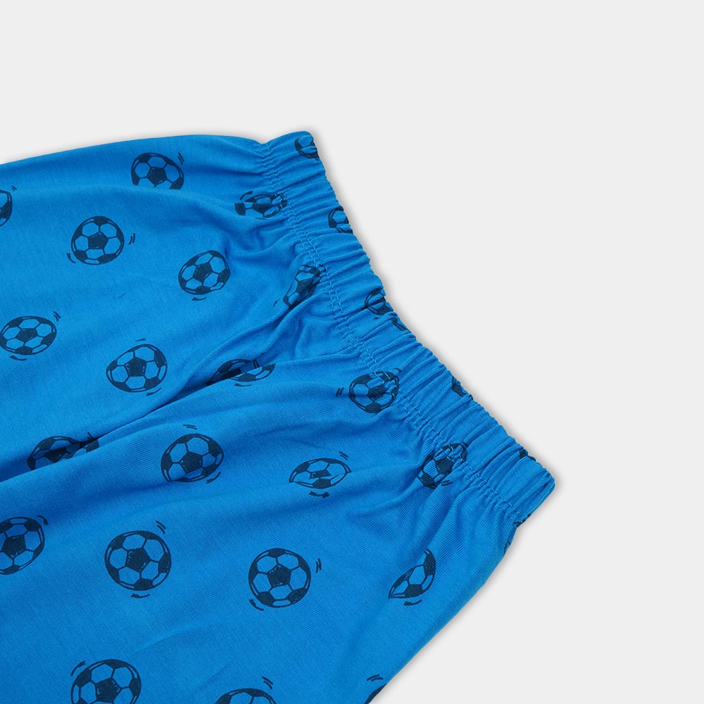 Boys Knitted Night Wear Soccer Coach - Blue