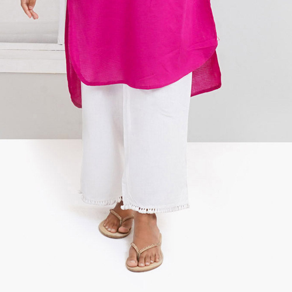 Teens Girls Cotton Culotte - White