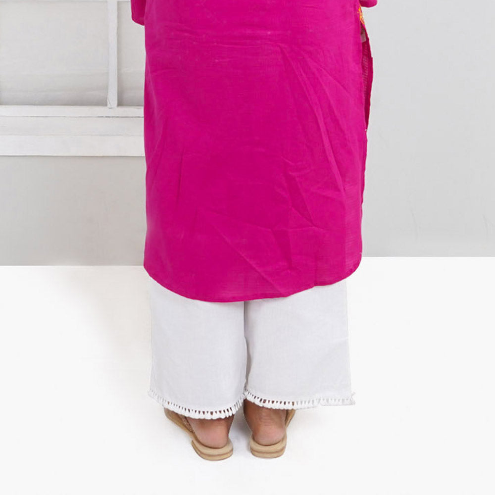 Teens Girls Cotton Culotte - White