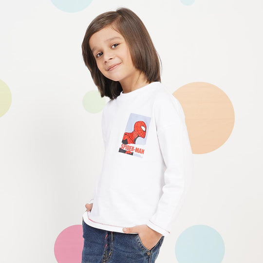 Boys T-Shirt Spidey - B. White