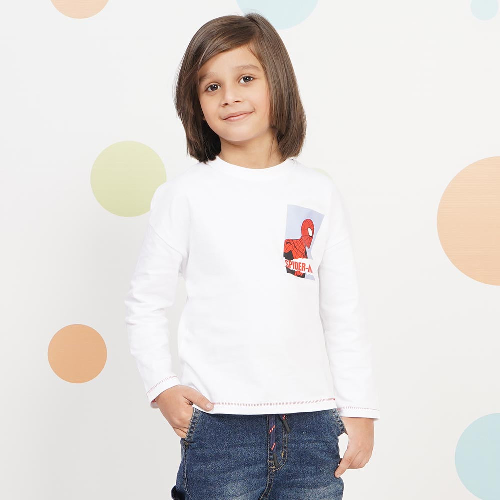 Boys T-Shirt Spidey - B. White