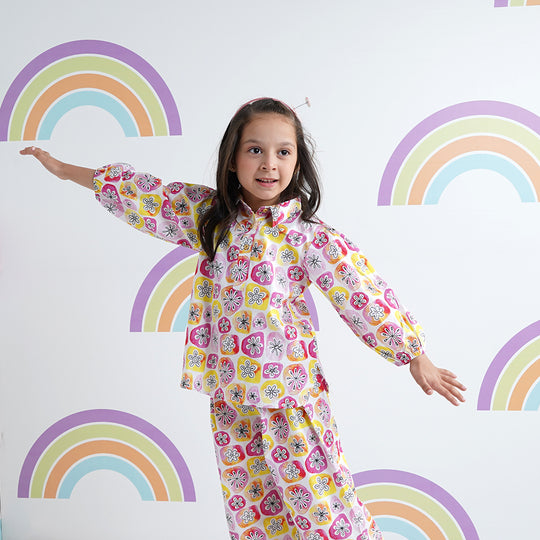 Girls 2PCs Top Pajama Pretty Girl - Multi