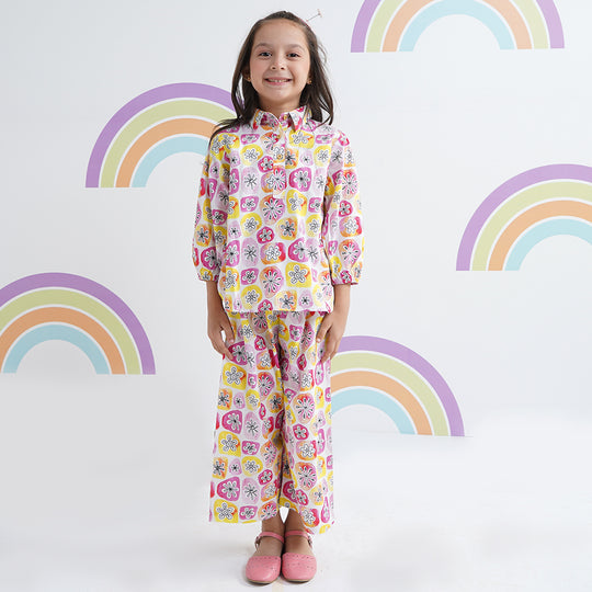 Girls 2PCs Top Pajama Pretty Girl - Multi