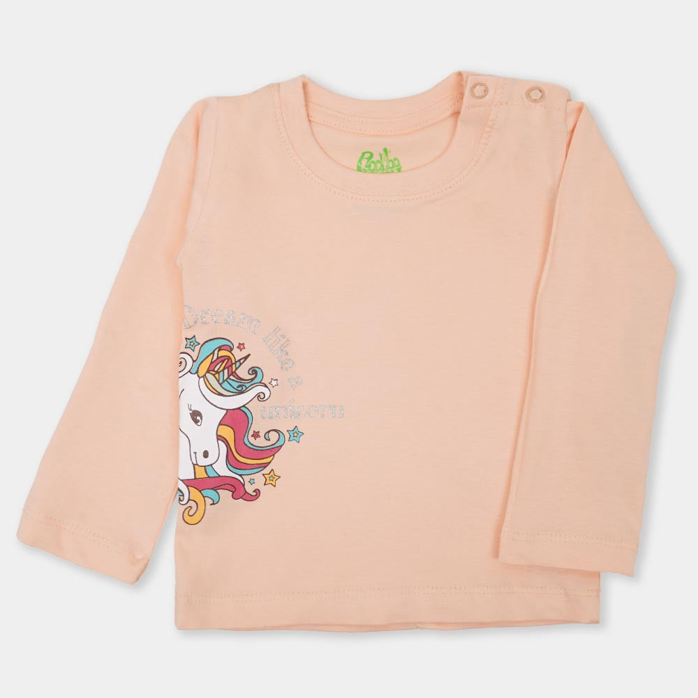 Infant Girls T-Shirt Character Dream - Pale Peach