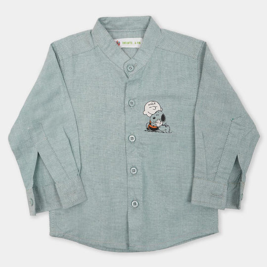 Infant Boys Casual Shirt Cartoon Character & Friends - LT. Green