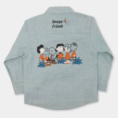 Infant Boys Casual Shirt Cartoon Character & Friends - LT. Green