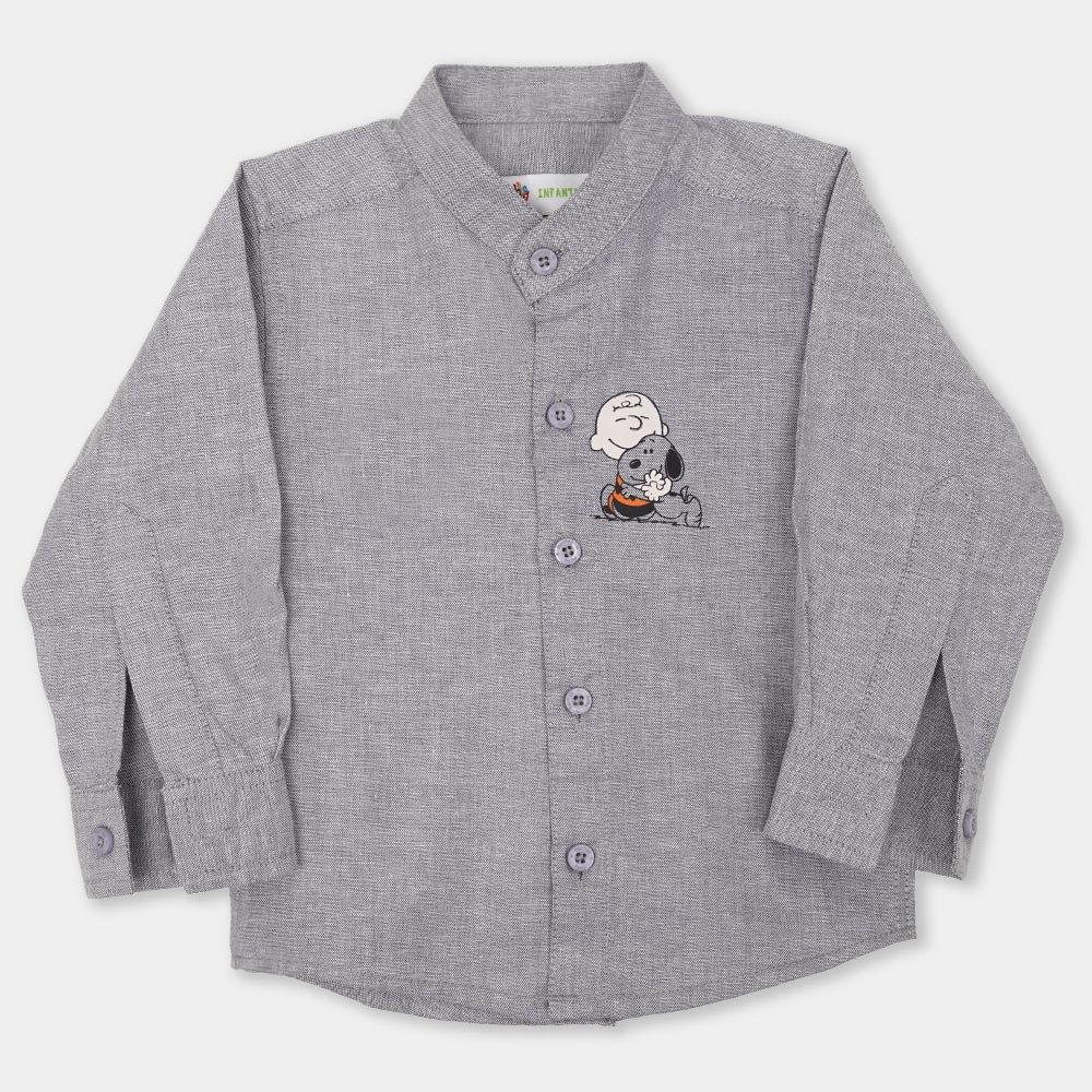 Infant Boys Casual Shirt Character & Friends - Lt.Grey