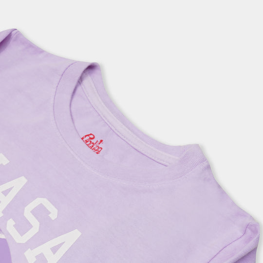 Girls T-Shirt F/S Nasa Swirl - B. White
