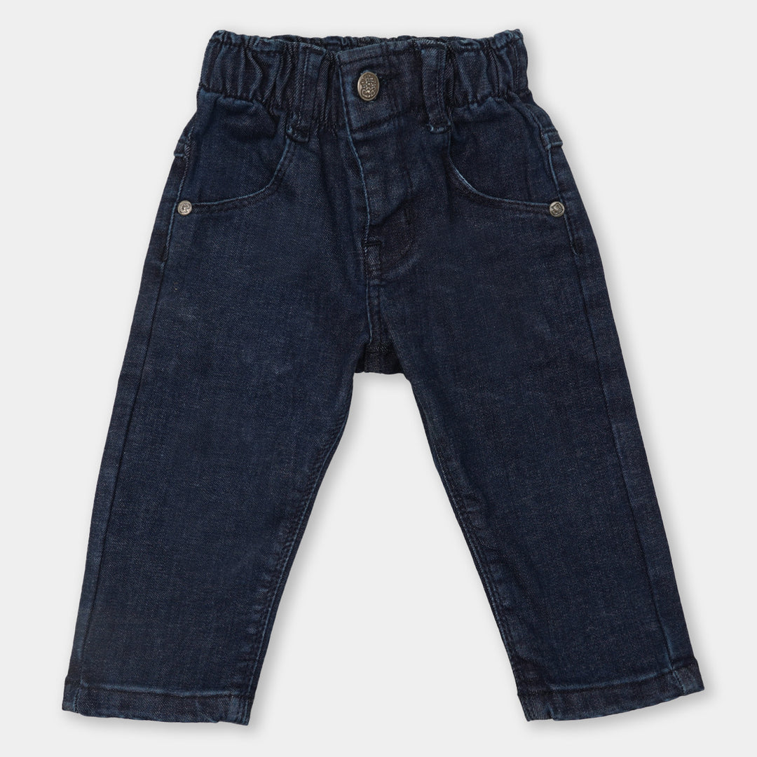Infant Boys Pant Denim Elastic Pant - DARK BLUE