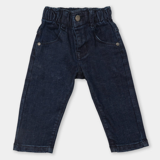 Infant Boys Pant Denim Elastic Pant - DARK BLUE