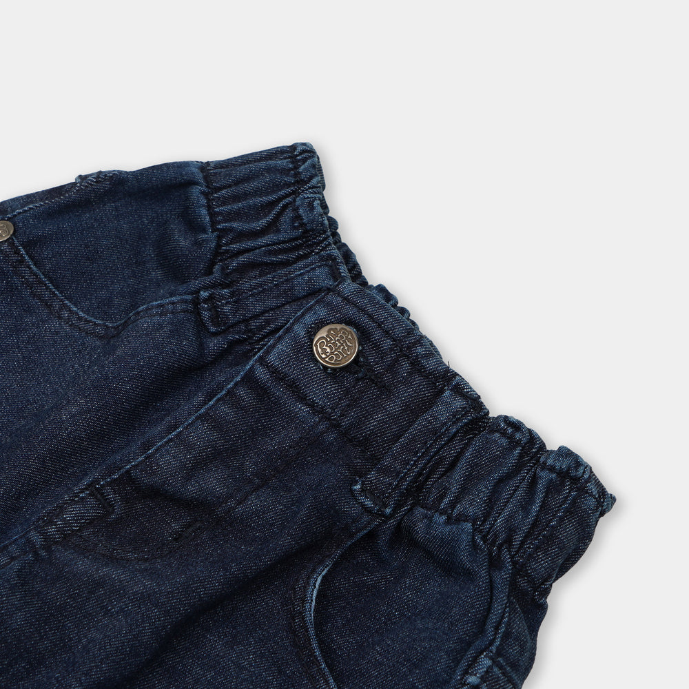 Infant Boys Pant Denim Elastic Pant - DARK BLUE