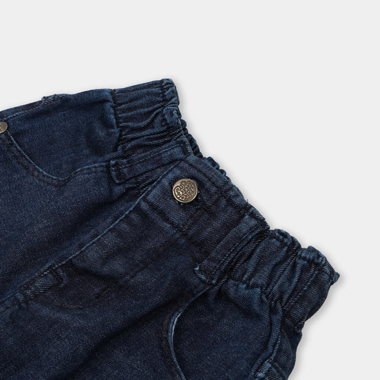 Infant Boys Pant Denim Elastic Pant - DARK BLUE