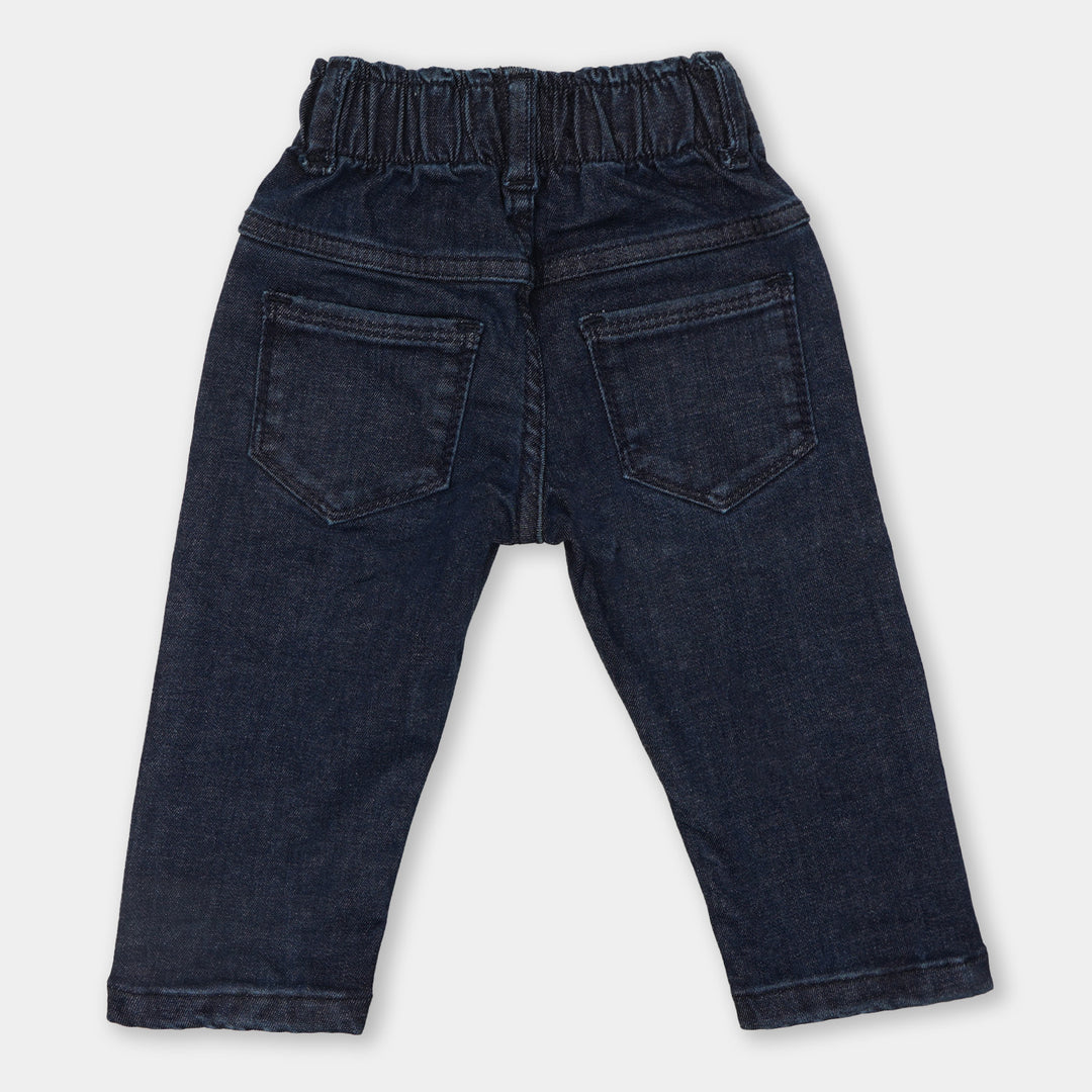 Infant Boys Pant Denim Elastic Pant - DARK BLUE