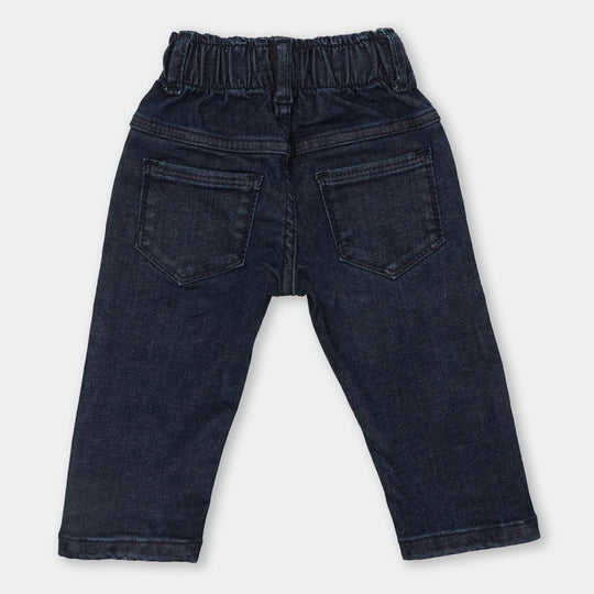 Infant Boys Pant Denim Elastic Pant - DARK BLUE