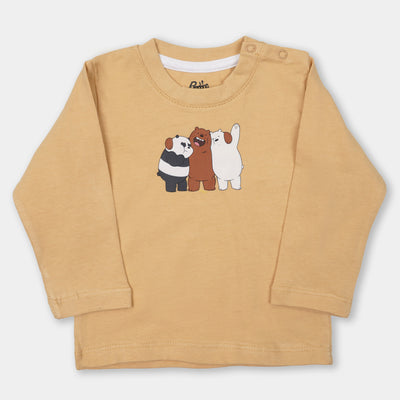 Infant Boys T-Shirt Bear - Beige