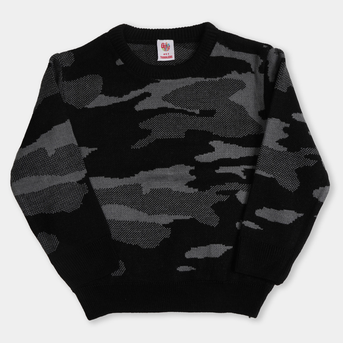 Boys Sweater Camouflage - Black