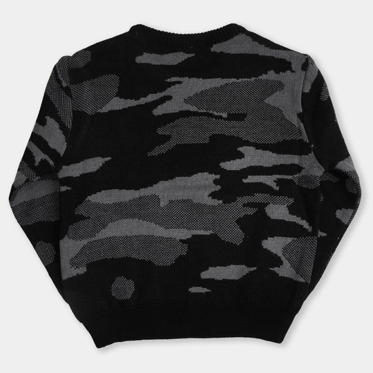 Boys Sweater Camouflage - Black