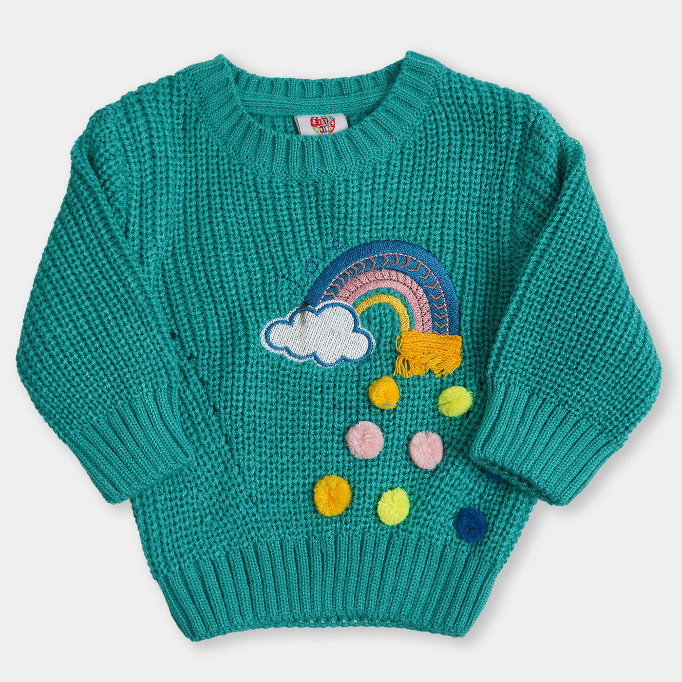 Infant Girls Sweater Rainbow - S.Green